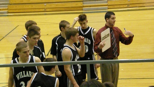 JV huddle